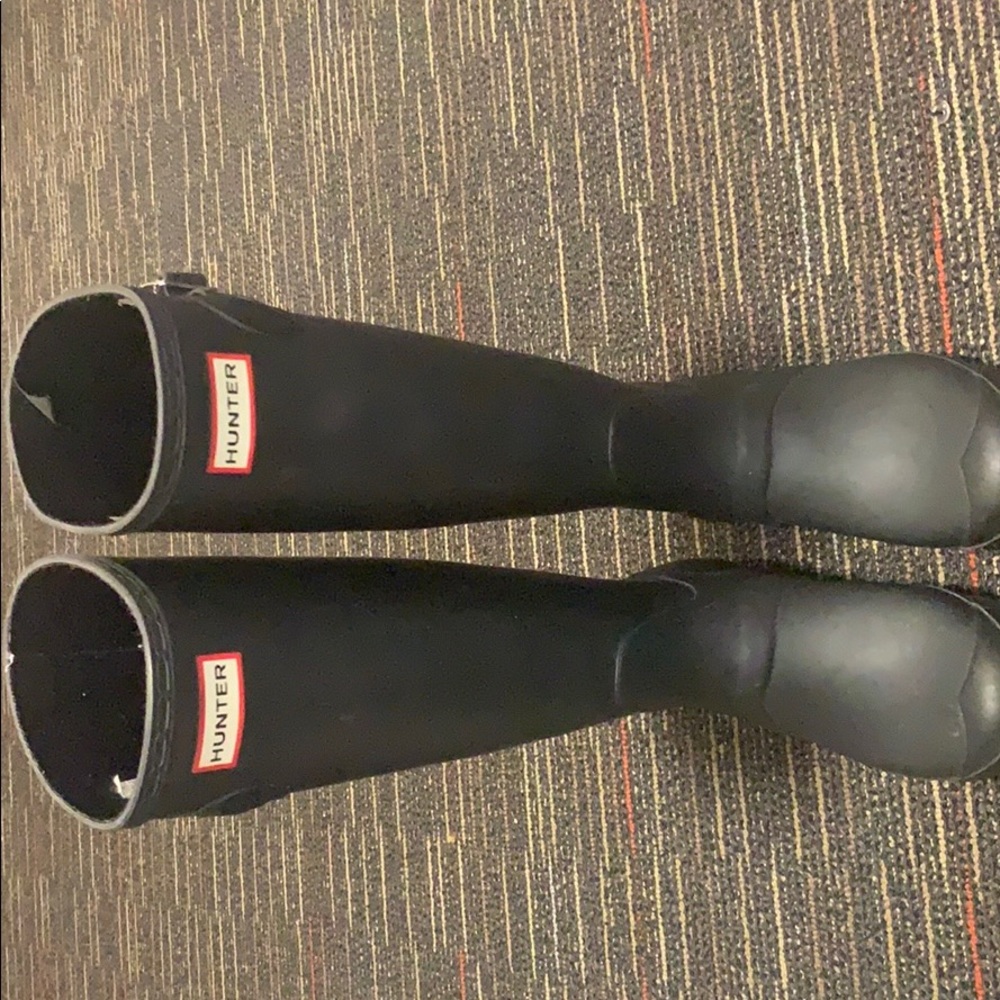 Matte Black Tall Hunter boots